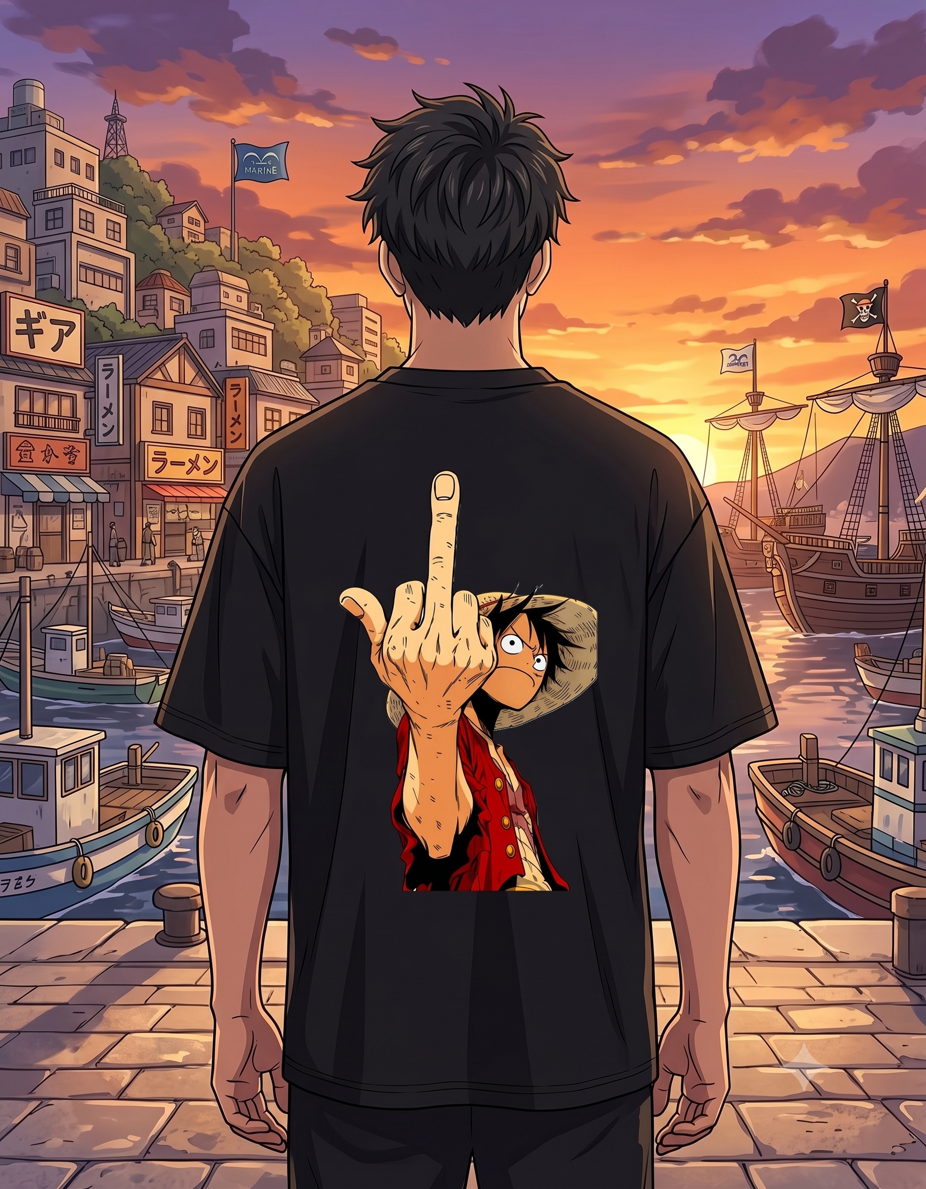 Pirate Anime Vibe | Unisex Oversized Classic T-Shirt