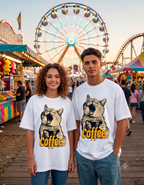 "Coffee Cat"| Boys\Girls Unisex Oversized Classic T-Shirt